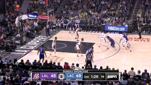 【NBA集锦】本场最亮的仔 乔治突破1打2顶飞浓眉上篮得手