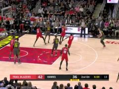 【NBA集锦】终于开张!特雷杨身陷包围挥手揽月无视防守