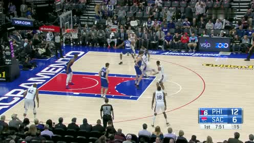 【NBA集锦】双帝不在我来挑大梁!哈里斯手起刀落三分命中