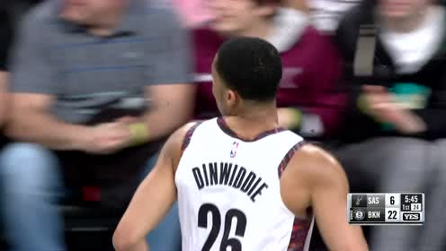 【NBA集锦】篮网打出22-6梦幻开局!丁威迪仙人指路助飞艾伦空接暴扣