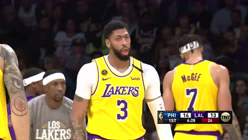 【NBA集錦】詹姆斯擊地丟給濃眉哥 一記翻身跳投輕松摘下2+1