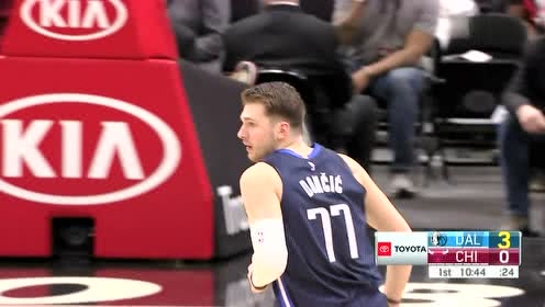 【NBA集锦】这招已入化境 东契奇熟练撤步三分如探囊取物