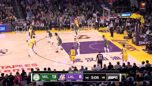 【NBA集锦】詹姆斯连续胯下运球 突然送出高抛空配浓眉虐筐