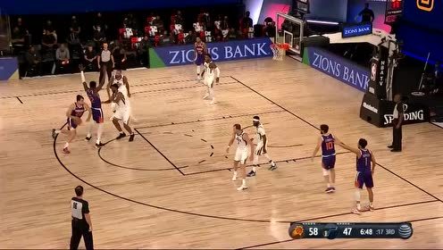 【NBA集锦】萨里奇借掩护电光火石直杀禁区 强怼布拉德利完成2+1