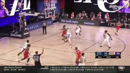 【NBA录像回放】NBA热身赛：奇才vs湖人第4节