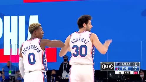 【NBA集锦】好用的微波炉型选手 科尔克马兹转换三分手起刀落