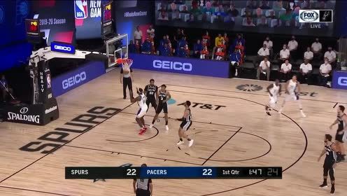 【NBA集锦】弹道无需修正 霍乐迪接球正面打板三分清脆刷网