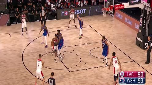 【NBA集锦】90秒快速回看快船105-100奇才 麦格鲁德连中三分助队逆转