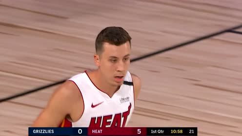 【NBA集锦】神射罗宾逊运球横移干拔三分 皮球应声入网