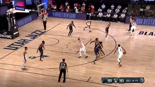 【NBA集锦】杀死比赛的一球 小将怀特强硬上篮受到米切尔鼓励