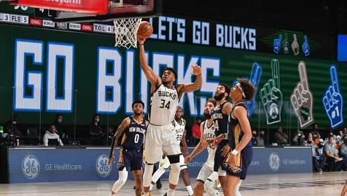 【NBA集锦】鹈鹕124-103雄鹿 字母哥空砍30+8鹈鹕热身赛全胜收官