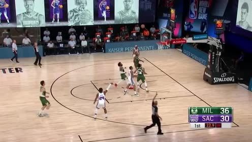 【NBA集锦】打的就是措手不及 希尔德接到队友传球反击三分一蹴而就