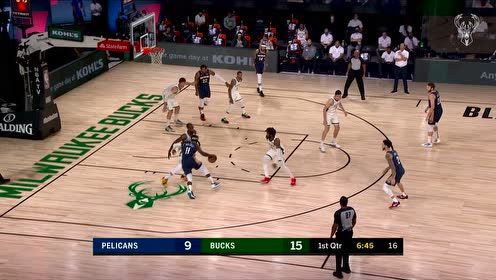 【NBA集锦】霍勒迪快速推进抹身篮下 强起打板命中收入两分