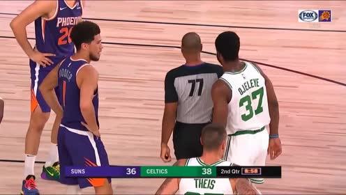 【NBA录像回放】NBA热身赛:太阳vs凯尔特人原声回放第2节