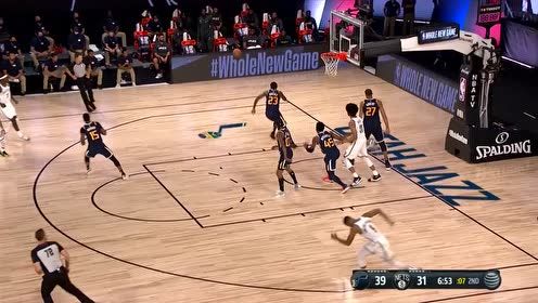 【NBA集锦】我依旧是篮下守护神 戈贝尔镇守内线大帽哈里斯