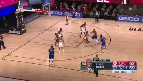 【NBA录像回放】快船vs奇才第3节 泡椒欧洲步上篮突破过人