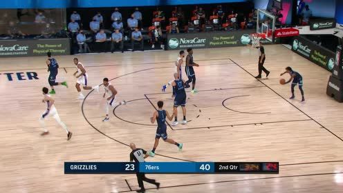 【NBA集锦】灰熊vs费城精华回放 西蒙斯准三双铁树开花中三分