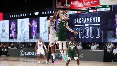 【NBA集锦】雄鹿131-123国王 科沃尔老树开花轰下22分布鲁尔出战送暴扣