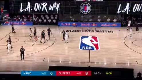 【NBA录像回放】魔术vs快船第1节 泡椒小卡接连命中三分