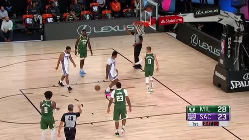【NBA集锦】90秒快速回看雄鹿131-123国王 科沃尔老树开花22分布鲁尔出战送暴扣