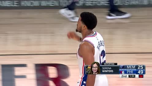 【NBA集锦】大局观就是强 西蒙斯小手一抖哈里斯人到球到