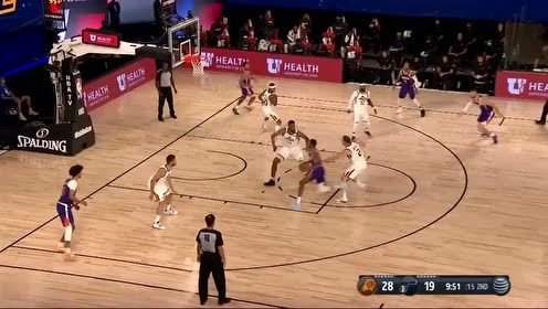 【NBA集锦】布里奇斯突然启动甩开防守 漂移失衡打板命中