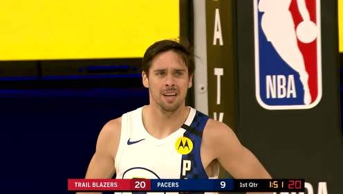 【NBA集锦】后场双枪连续命中三分球 麦科勒姆＆利拉德双手滚烫