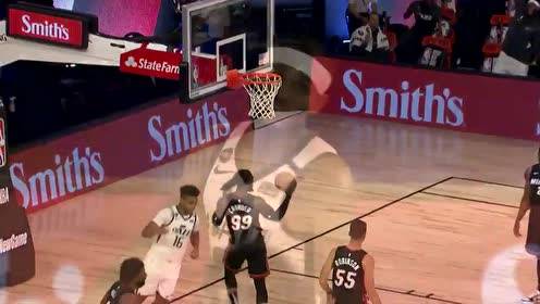 【NBA集锦】运气于实力并存!克拉克森追身三分弹了好几下才入筐