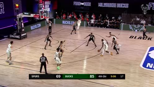 【NBA集锦】简直如入无人之境 米德尔顿配合助攻字母哥双手暴扣势大力沉
