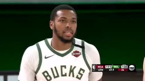 【NBA录像回放】热火vs雄鹿第4节 字母哥连续暴扣虐筐恐怖如斯