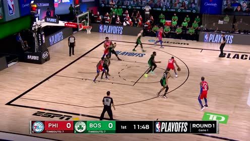 【NBA集錦】輕松拿下首攻！大帝無視兩人防守中距離勾手投進(jìn)