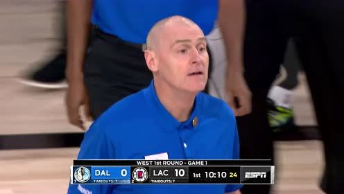 【NBA集錦】東契奇遭遇嚴(yán)防死守 小卡三分飆中快船10-0