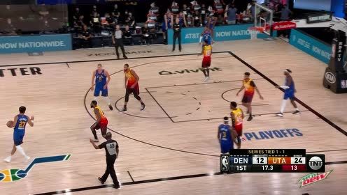 【NBA集锦】首节掘金唯一的亮点 穆雷直杀篮下单臂劈扣