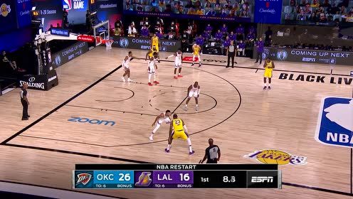 【NBA集锦】老汉要自己来了!詹姆斯强碾防守以一敌三轻松放篮