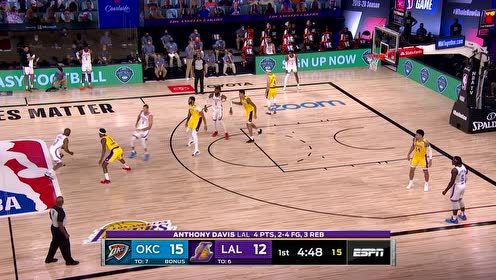 【NBA集锦】在篮下寻出一片走廊 浓眉迈开大步飞天劈扣无人敢防