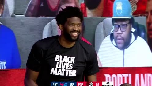 【NBA集锦】可把恩比德美坏了！理查德森风骚走位后仰跳投轻松反超