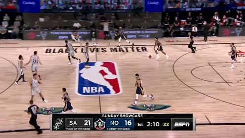 【NBA集錦】懷特反擊快下輕松分球 穆雷無人防守左側(cè)45°三分開火一桿進洞