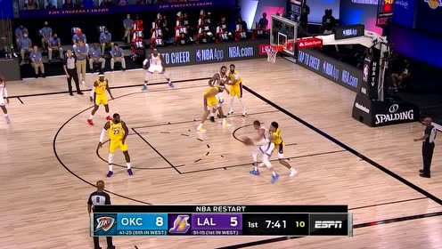 【NBA集锦】进攻不是很流畅结果是好的 浓眉篮下强起补扣命中