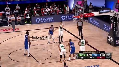 【NBA集锦】懊恼无比 塔图姆盖帽不成首节就被吹第三次犯规