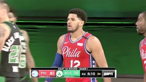【NBA集錦】直殺腹地撕裂防守 哈里斯獨(dú)戰(zhàn)三英上籃2+1