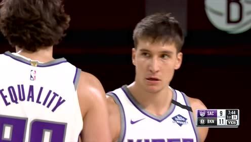 【NBA集錦】艾倫順勢(shì)完成彈跳上籃 博格達(dá)諾維奇人縫游走抬手打成2+1
