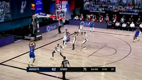 【NBA集锦】掘金外线多人传导 约基奇助攻米尔萨普命中三分