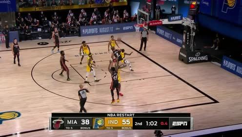 【NBA集锦】热火队史篮板王再度发威!哈斯勒姆飚中三分全场惊呼