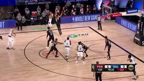 【NBA集锦】小打大教科书 东契奇单挑努尔基奇后撤步三分命中
