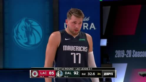 【NBA集锦】未来联盟第一人!东契奇梦幻转身极限后仰跳投打成2+1