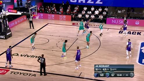 【NBA集锦】康利潇洒底角远射 莫兰特三分迅速回应