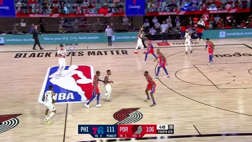 【NBA集锦】有眼福了！努尔基奇助攻利拉德直捣黄龙单臂扣篮