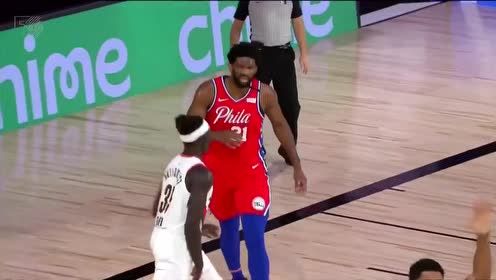 【NBA集锦】恩比德不慎扭伤左脚踝 本场比赛确定不会回归