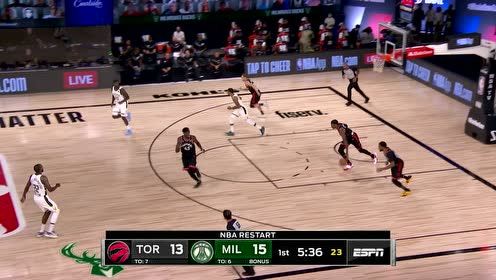 【NBA集锦】简直豪横 鲍威尔反击30尺直接射断鹿角