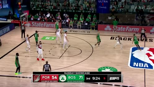 【NBA集锦】接锅球变神仙球 塔图姆压哨三分强投稳稳命中